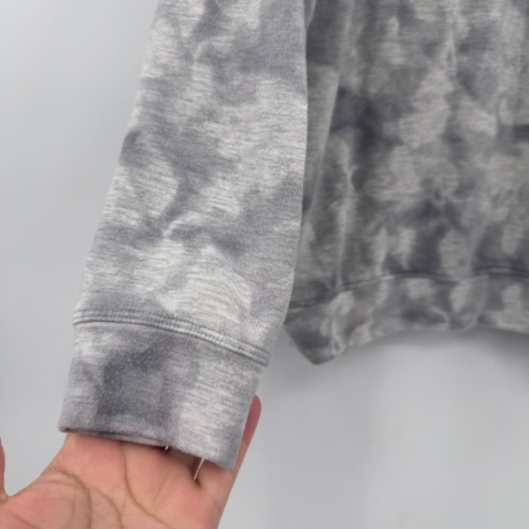 Athleta Sweatshirt Women Medium Gray Studio To Street Tie Dye Relaxed Stretch - Picture 2 of 12